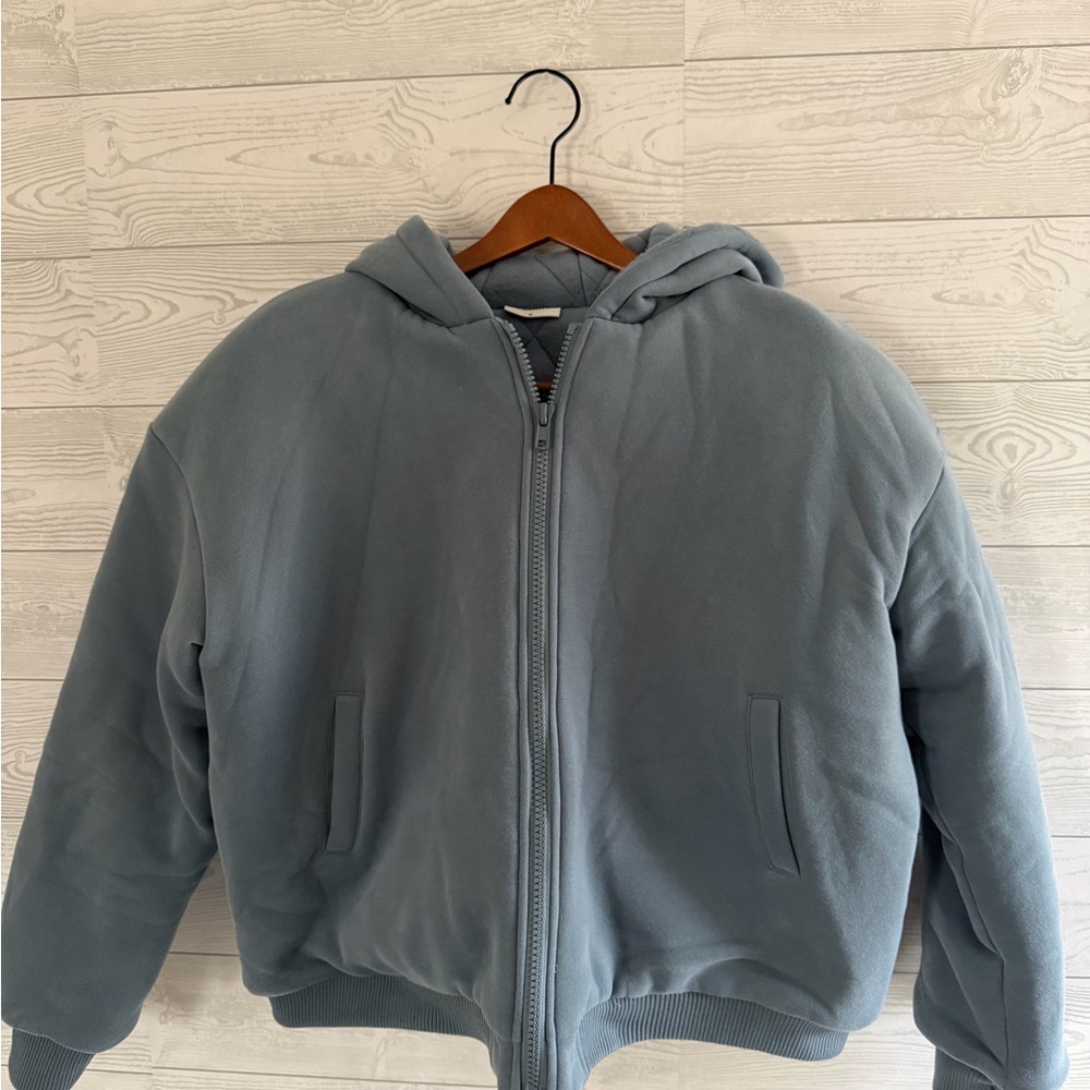Comfrt Kids Classic Blue-Gray Zip-Up Weighted Hoodie-XL